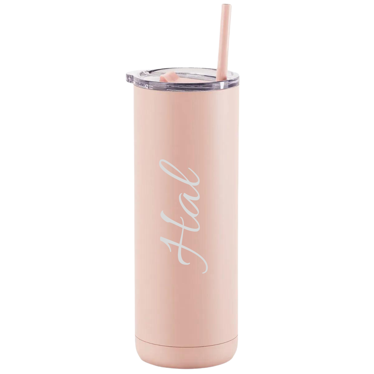 Personalized 20 Oz. Slim Tumbler: MATTE BLUSH