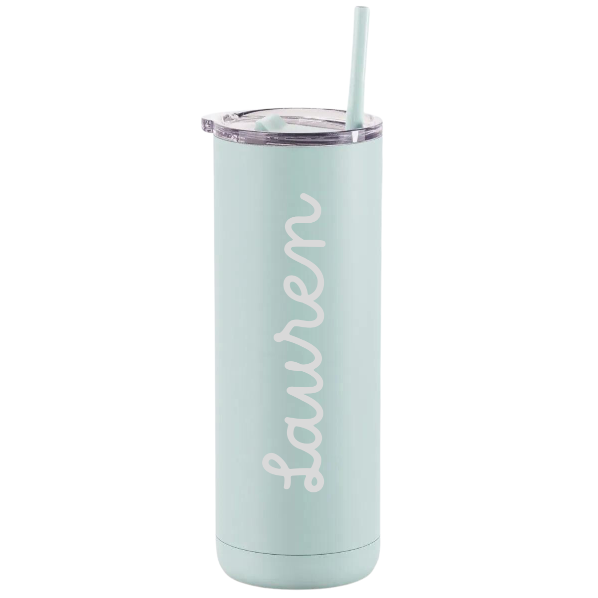 Personalized 20 Oz. Slim Tumbler: MATTE SEA GLASS