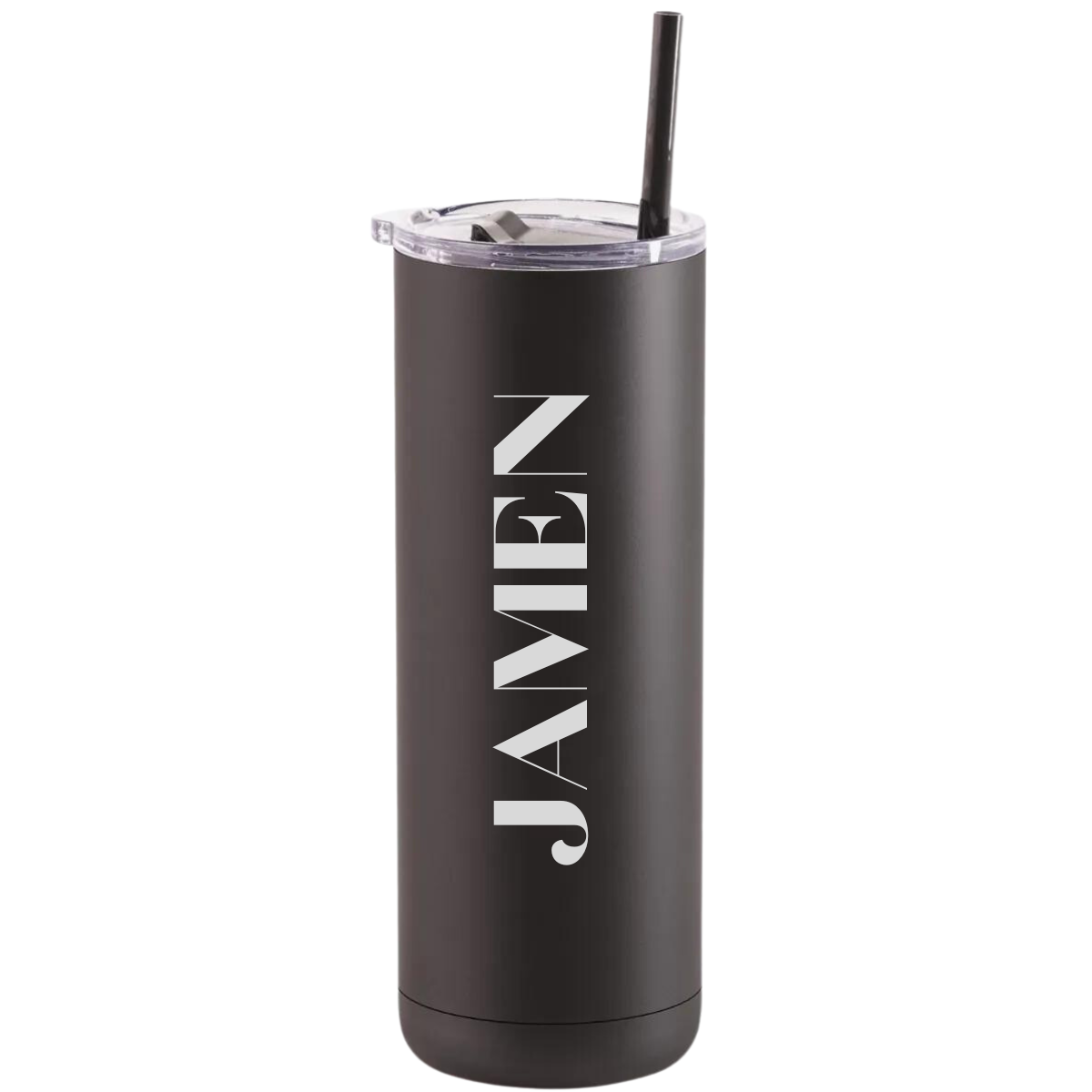 Personalized 20 Oz. Slim Tumbler: MATTE BLACK